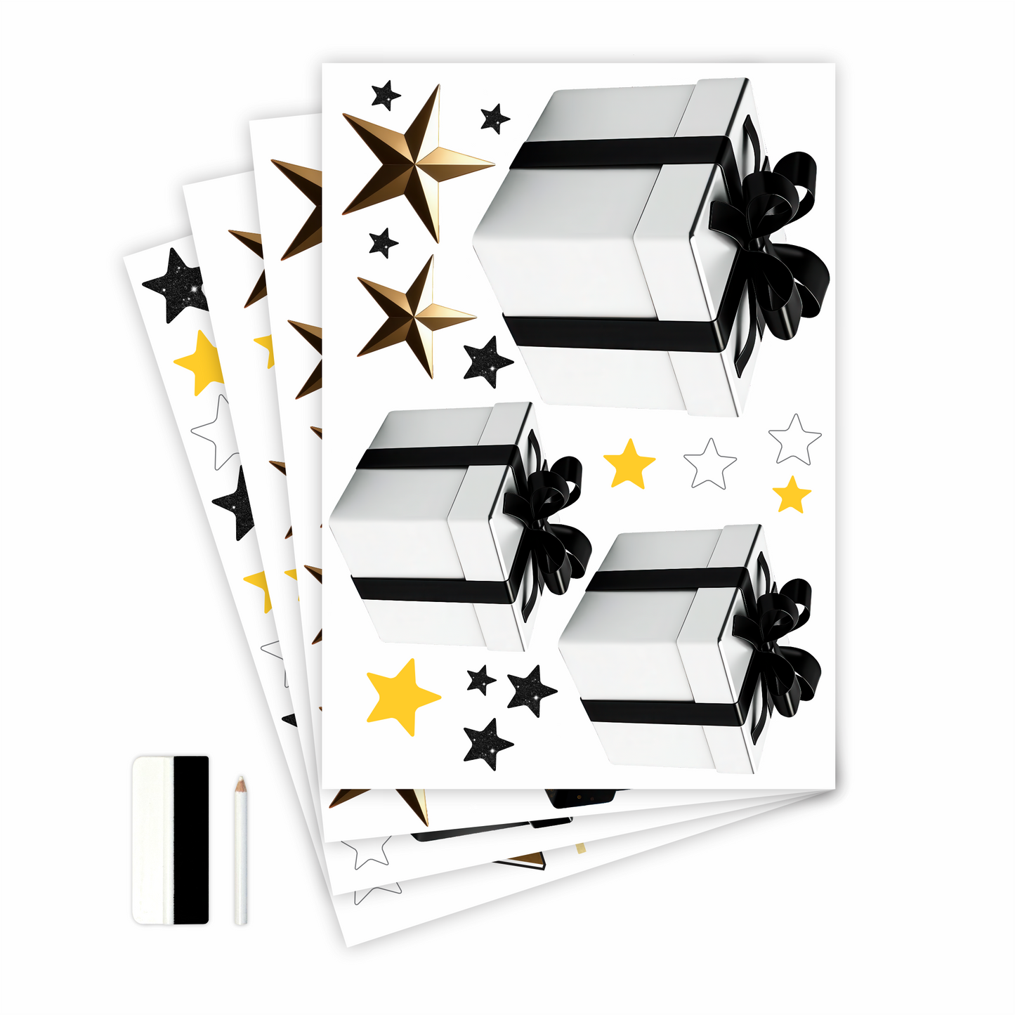 Birthday Sign Writing Kit - Black and White Presents