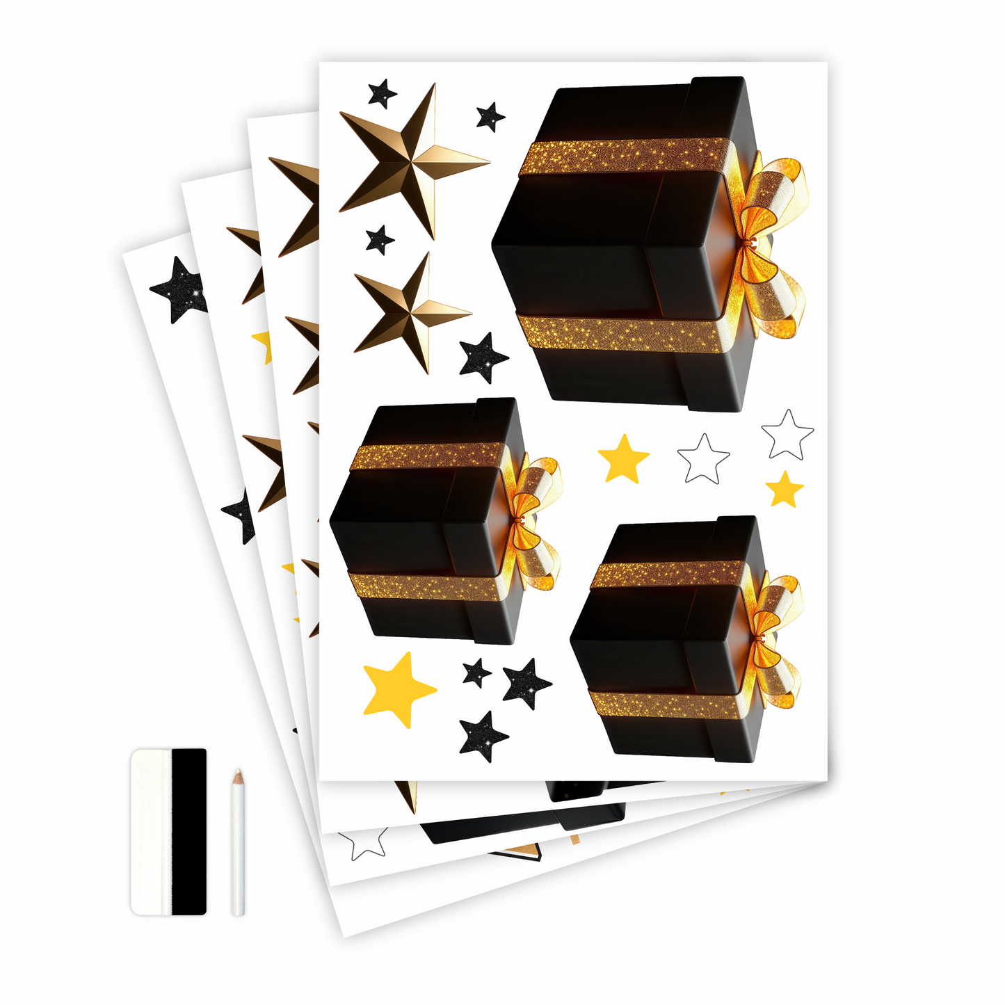 Birthday Sign Writing Kit - Black and Gold Presents