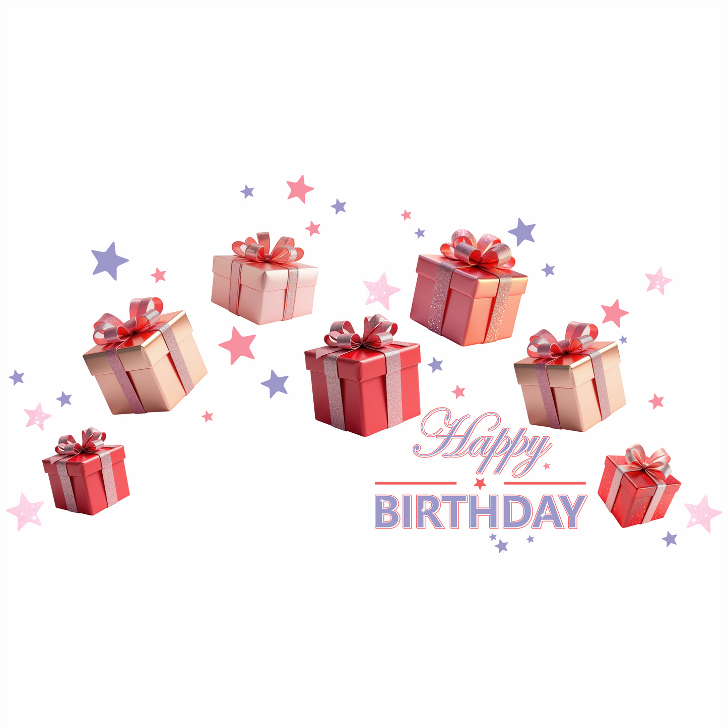 Birthday Sign Writing Kit - Pink and Red Presents