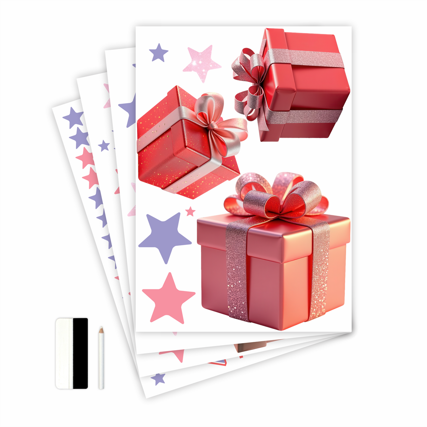 Birthday Sign Writing Kit - Pink and Red Presents