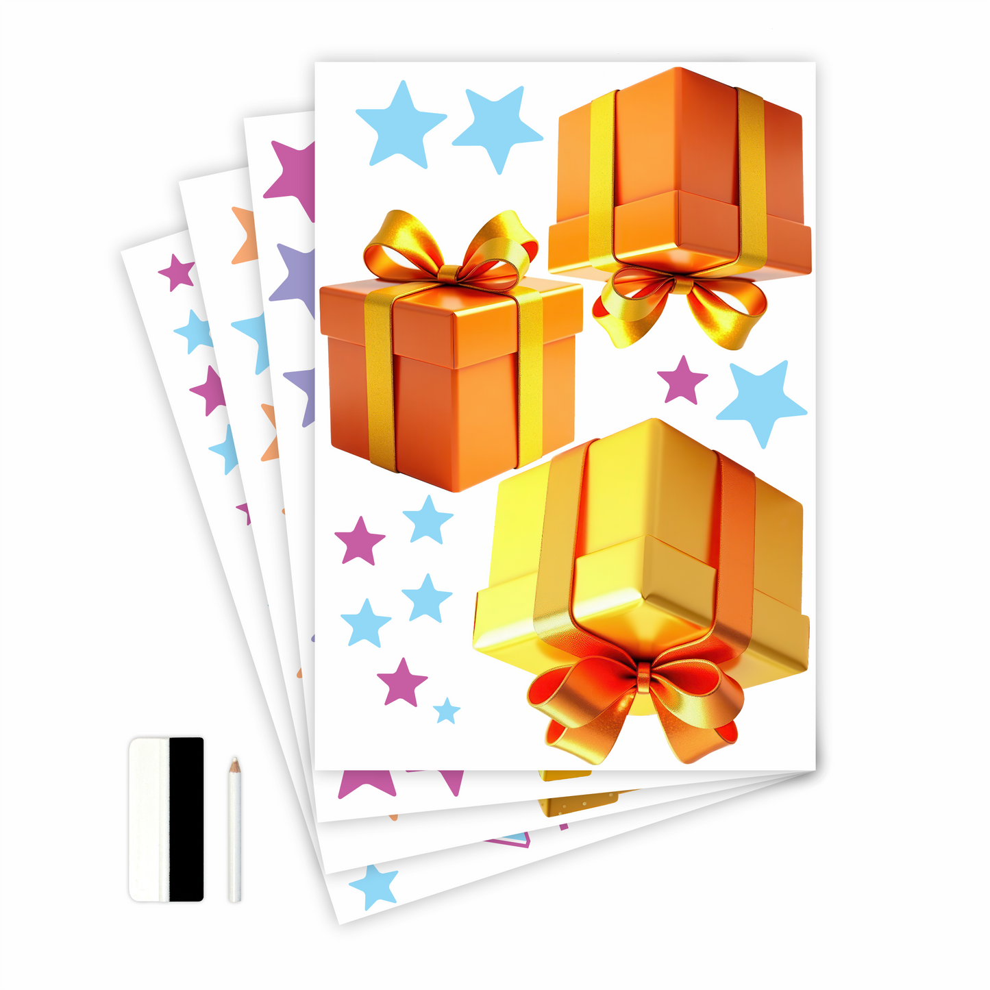 Birthday Sign Writing Kit - Yellow and Orange Presents