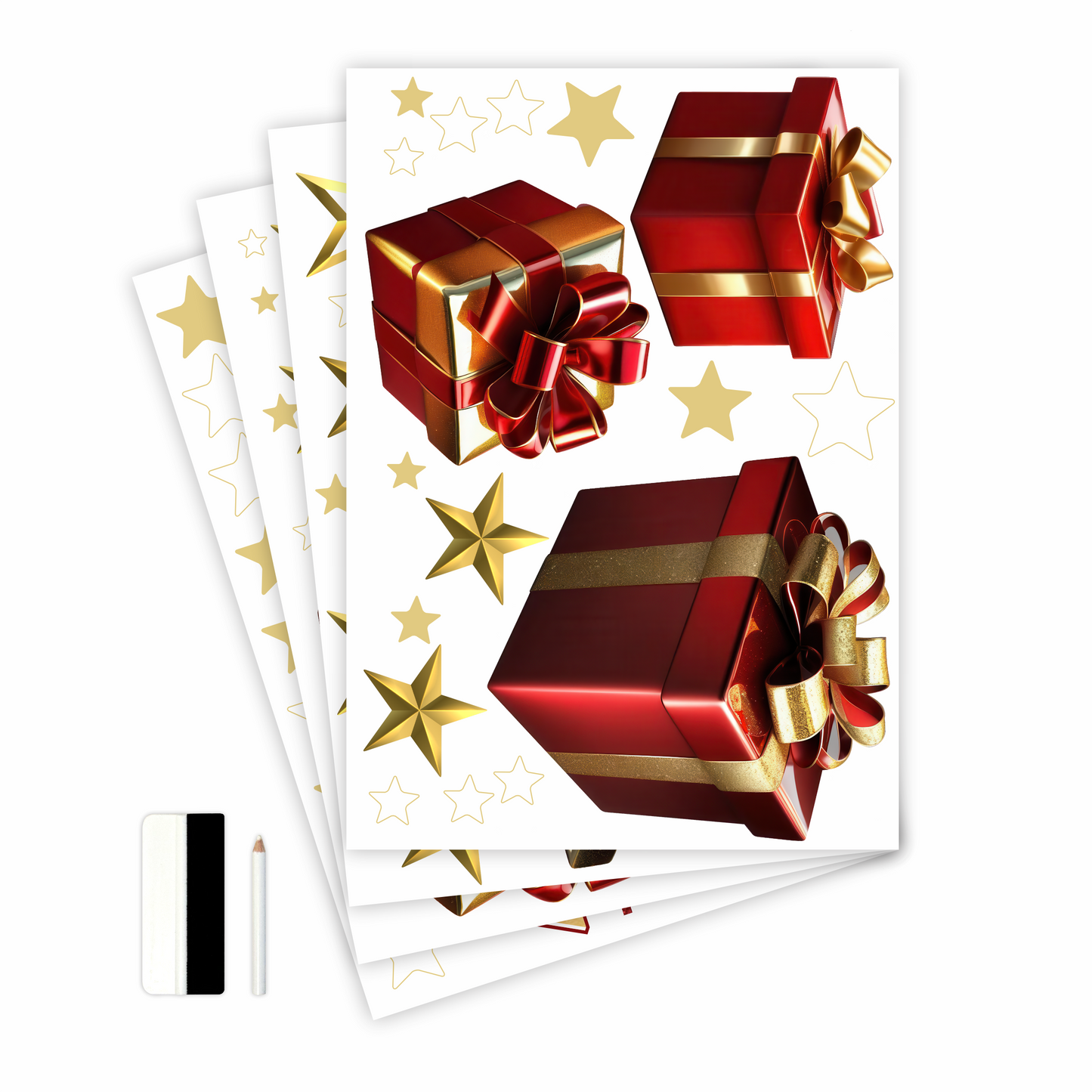Birthday Sign Writing Kit - Red and Gold Presents
