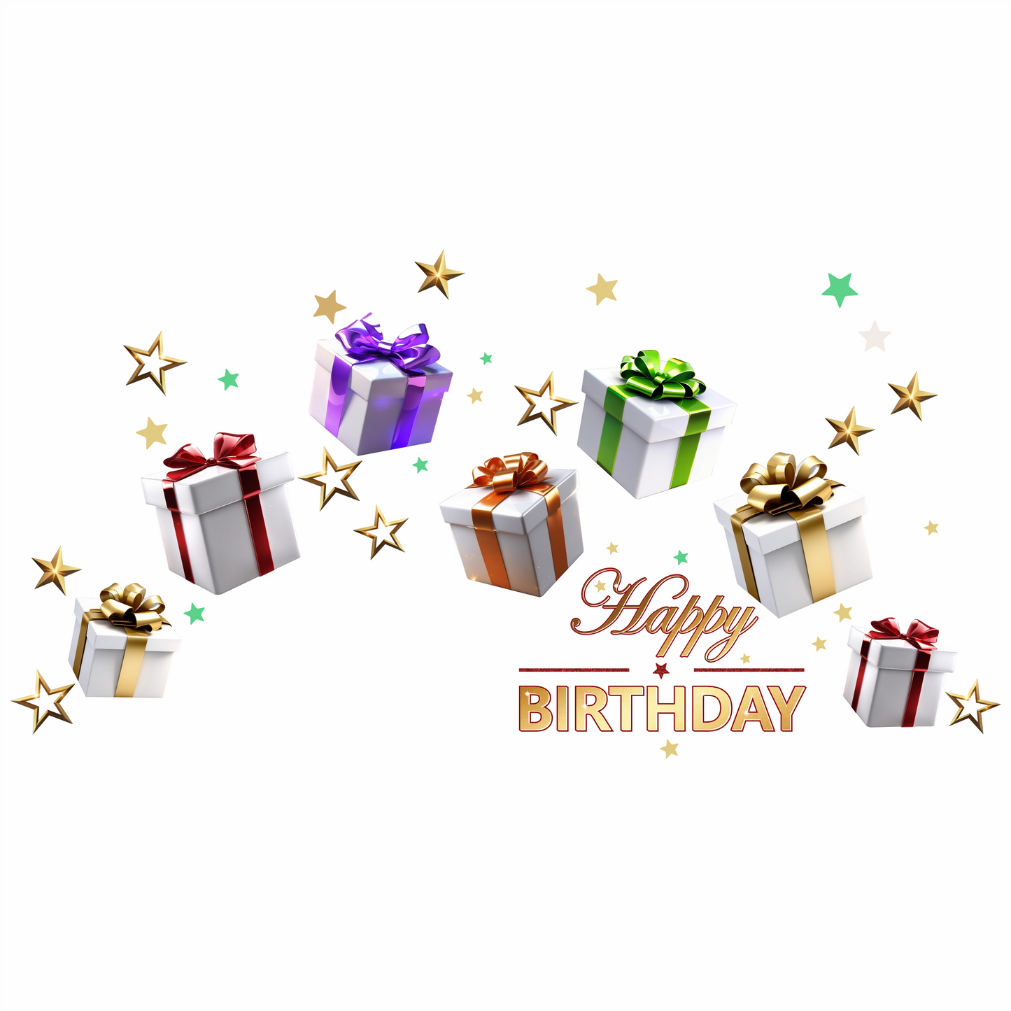 Birthday Sign Writing Kit - Multi-color Presents