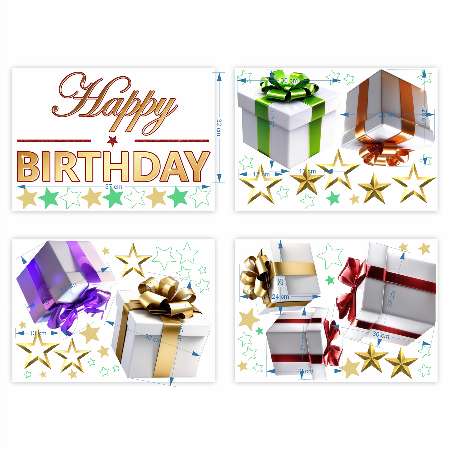 Birthday Sign Writing Kit - Multi-color Presents