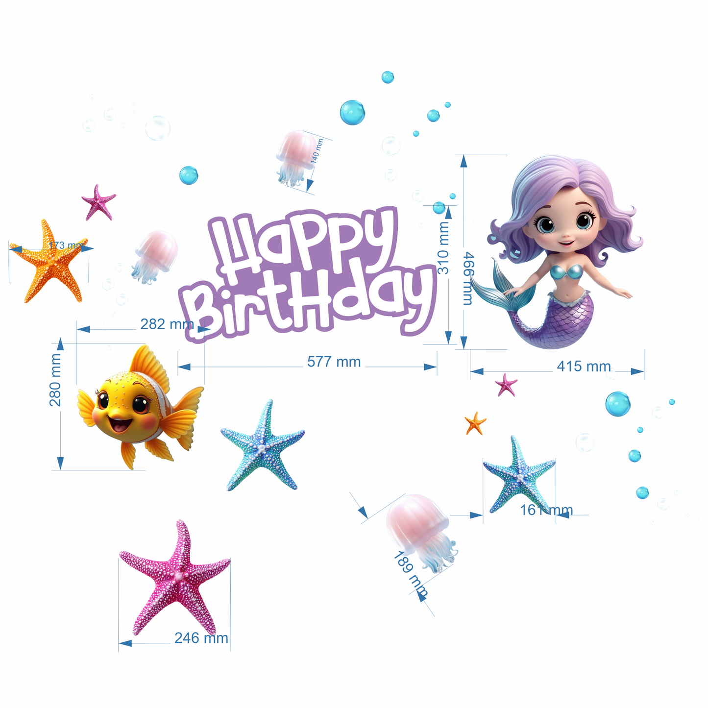 Birthday Sign Writing Kit - Mermaid
