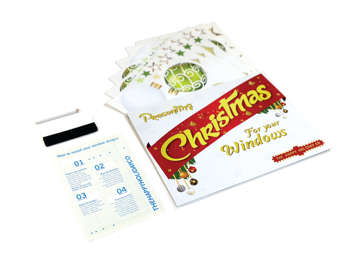 Christmas Sign Writing Kit - Green and White