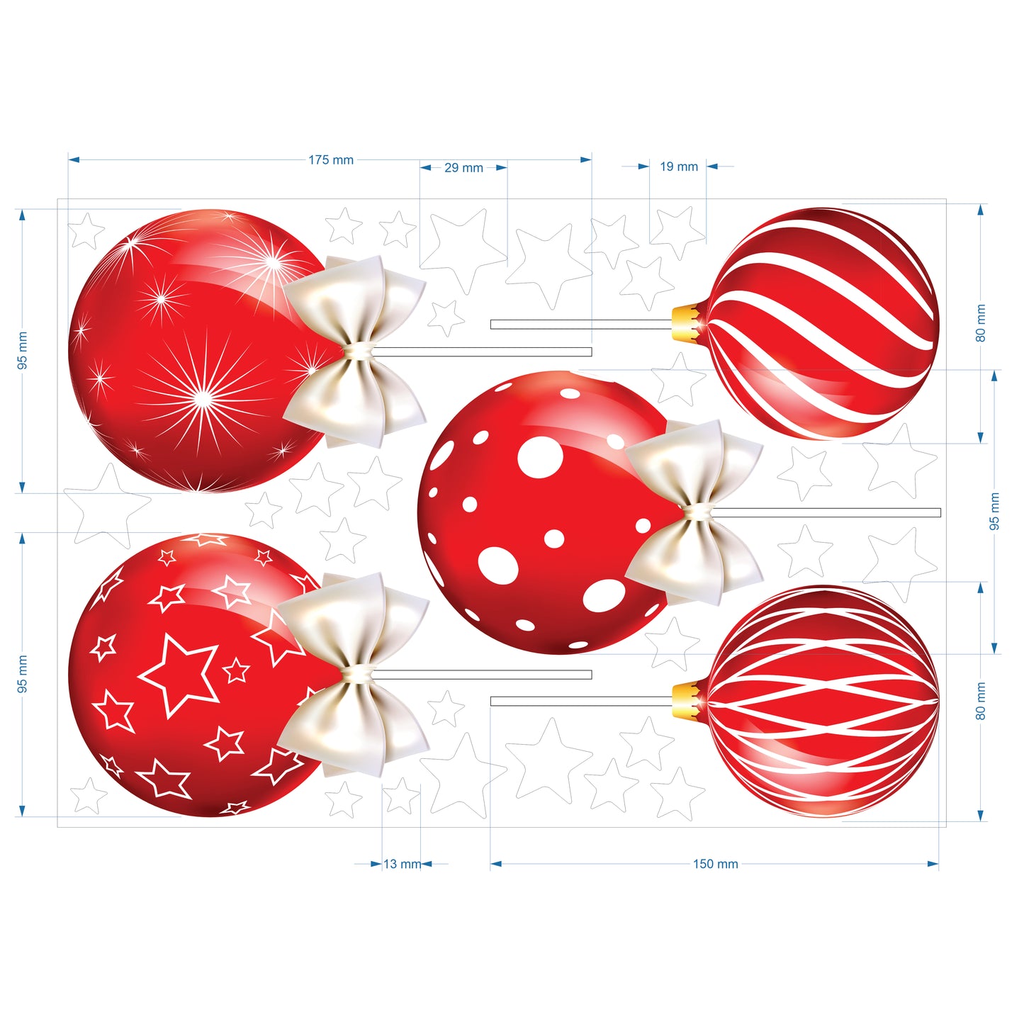 Christmas Sign Writing Kit - Red with Bows