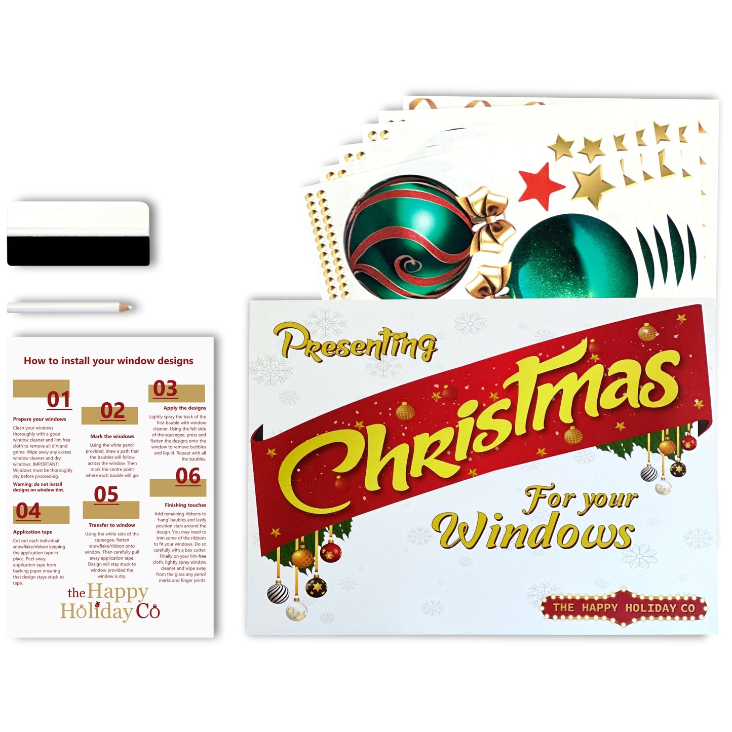 Christmas Sign Writing Kit - Red & Green