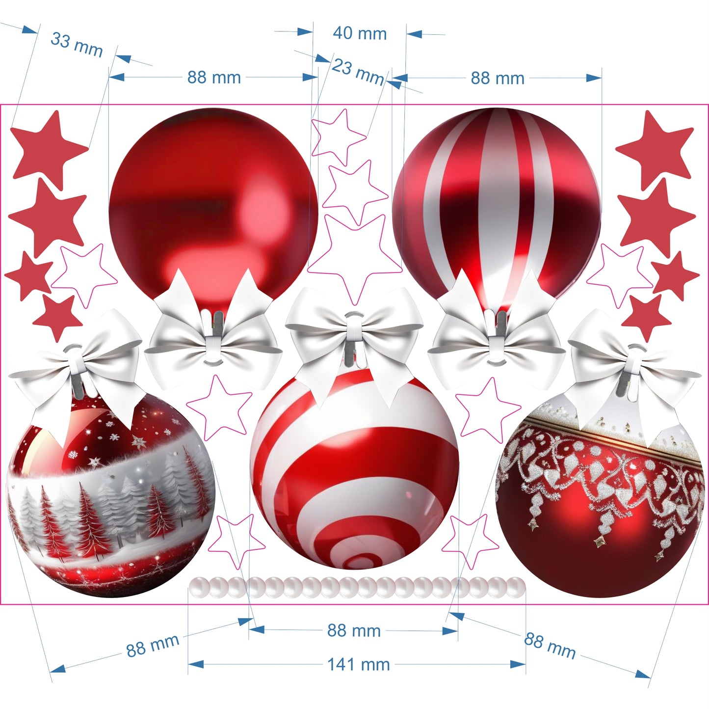 Christmas Sign Writing Kit - Red & White + Snow