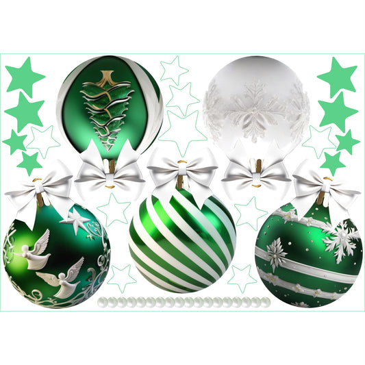 Christmas Sign Writing Kit - Green & White + Snow