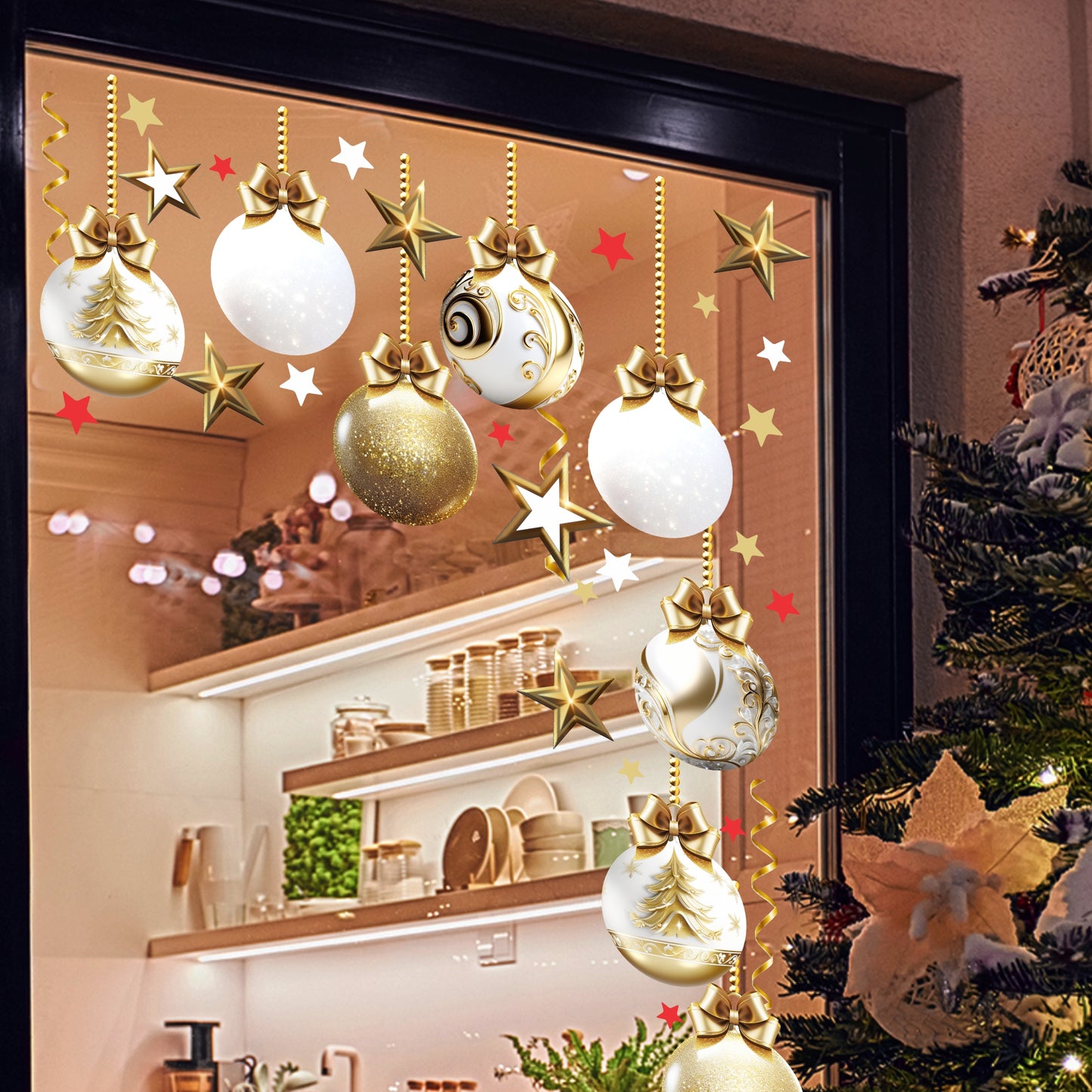 Christmas Sign Writing Kit - Gold Glitter Tree