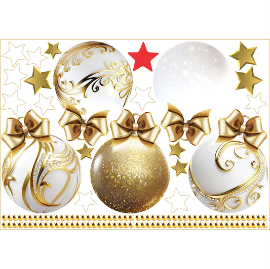 Christmas Sign Writing Kit - Gold Diamond Swirl