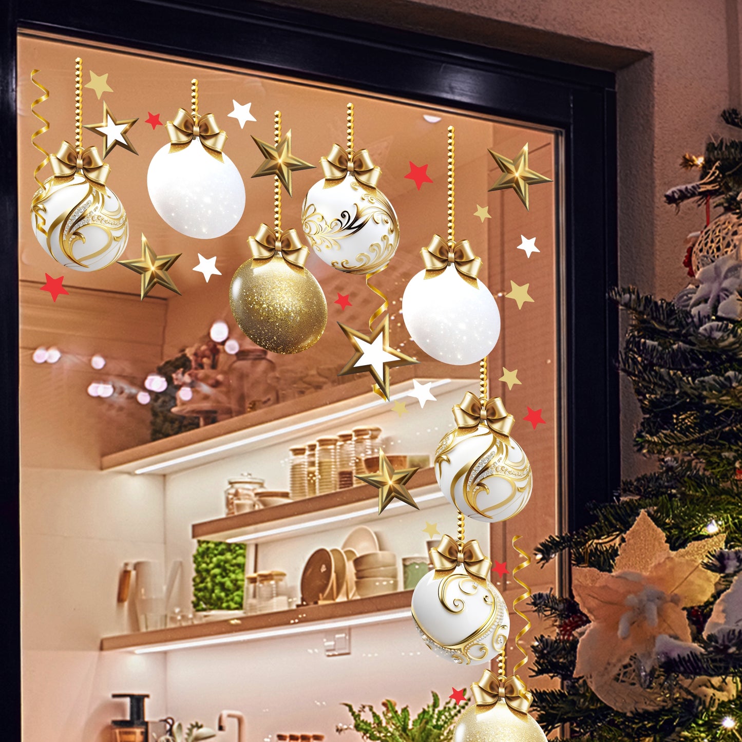 Christmas Sign Writing Kit - Gold Diamond Swirl
