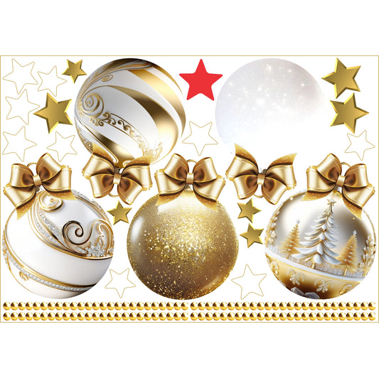Christmas Sign Writing Kit - Gold Silver Tree
