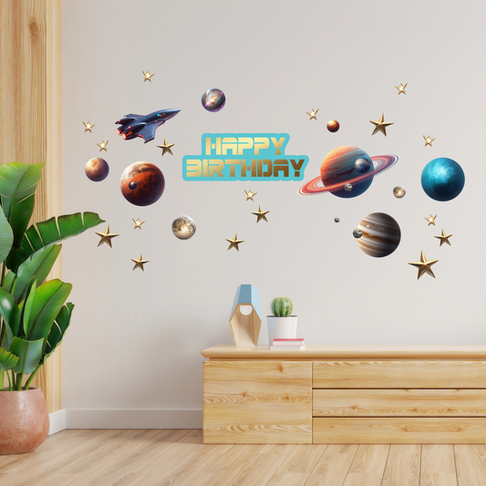 Birthday Sign Writing Kit - Outer Space