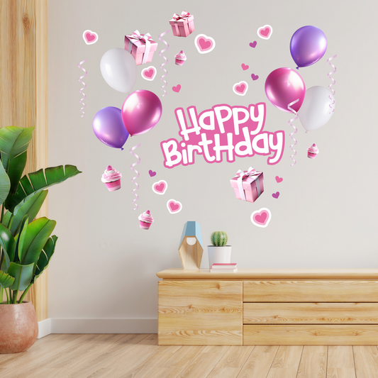 Birthday Sign Writing Kit - Balloons, Cupcakes and Hearts