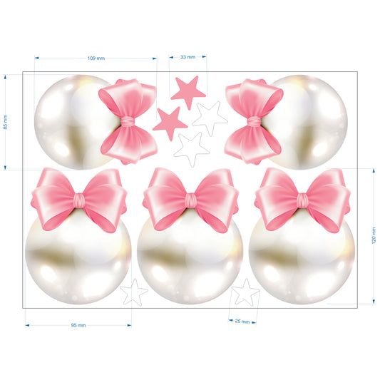 Christmas Sign Writing Kit - Pearls with Pink Bows