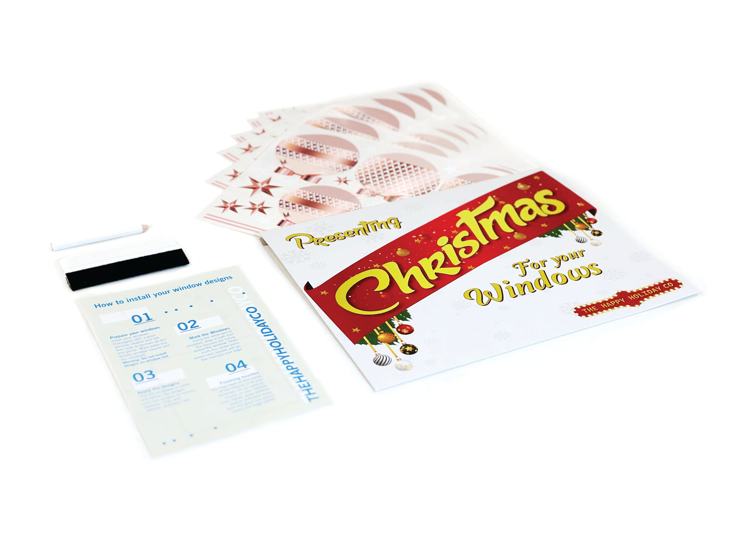 Christmas Sign Writing Kit - Rose Gold