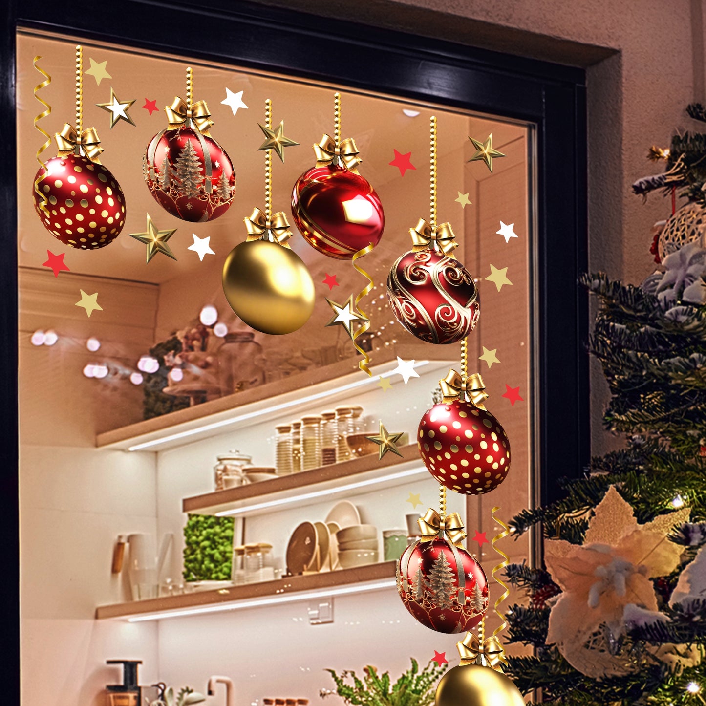 Christmas Sign Writing Kit - Cherry Red & Metallic Gold