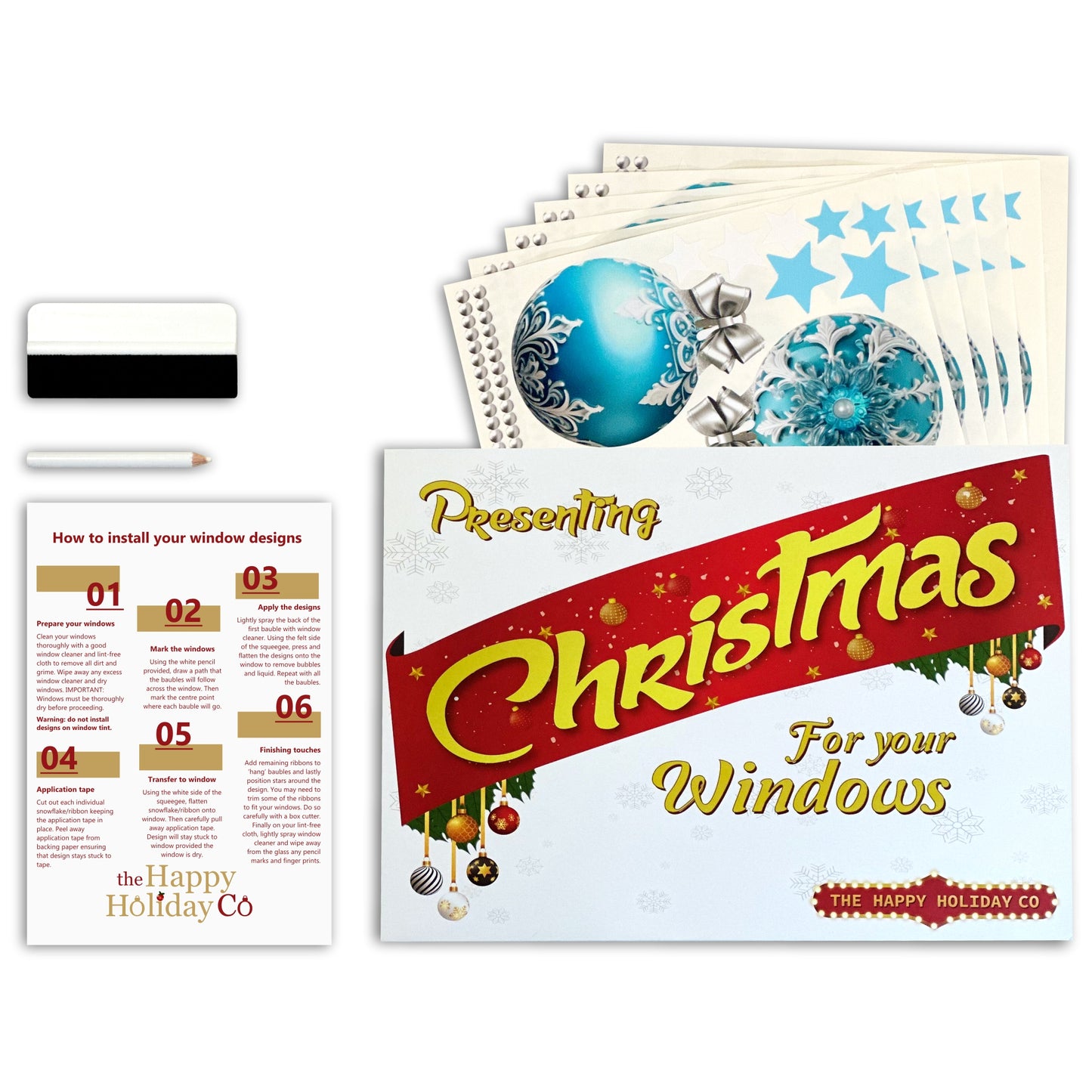Christmas Sign Writing Kit - Icy Blue