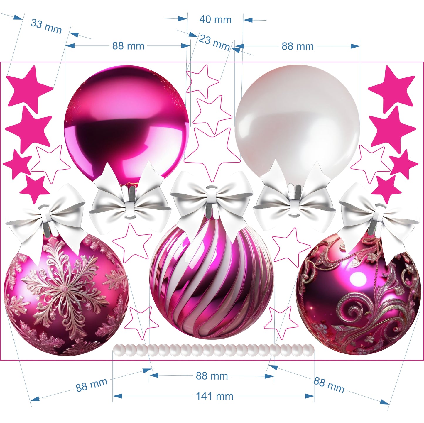 Christmas Sign Writing Kit - Magenta Swirl