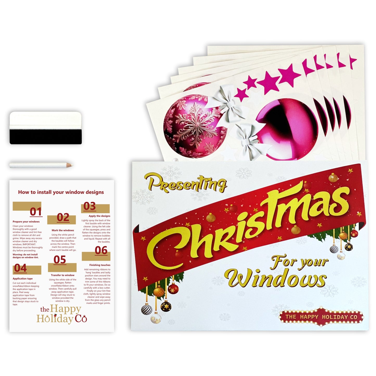 Christmas Sign Writing Kit - Magenta Swirl